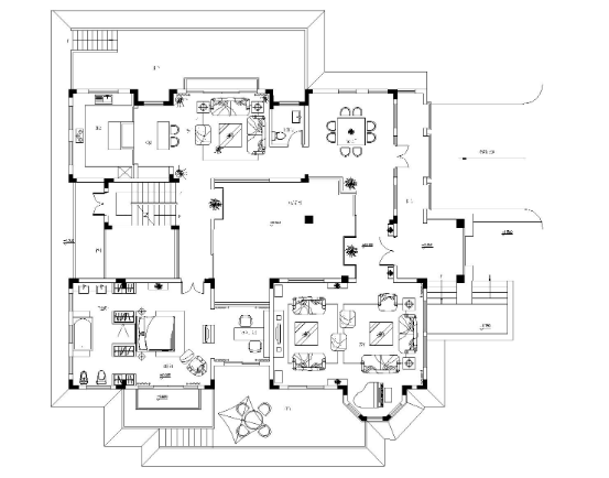 成都高文安方案文本高山流水样板间施工图+实景图