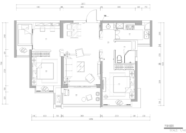 深圳东部现代风花园36#样板间施工图+3d文件