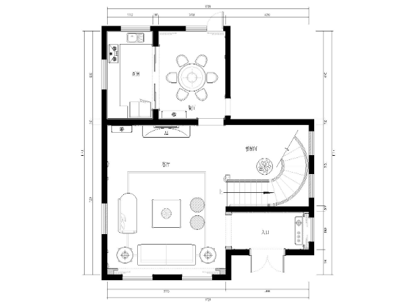 福清松潭村古典园林风格商业别墅施工图+效果图