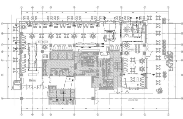 深圳希尔顿酒店灯光设计方案+效果图+平面图