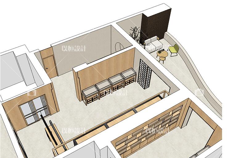 资源素材SU展示场景草图-大师设计素材-室内3d模型组件珠宝展厅