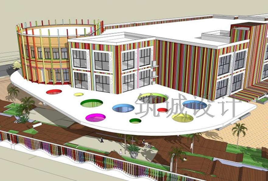完整SU精选幼儿园整体规划建筑模型191个草图-大师设计素材-模型