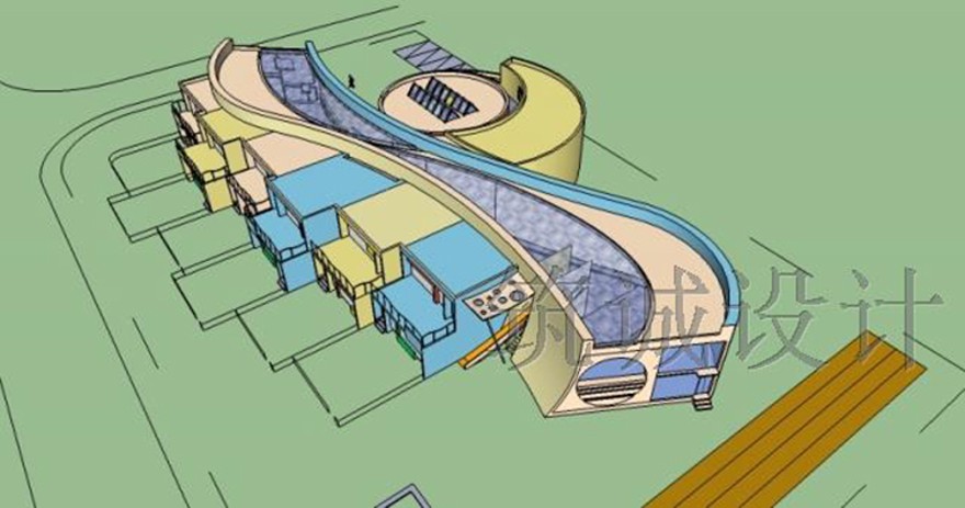 完整SU精选幼儿园整体规划建筑模型191个草图-大师设计素材-模型