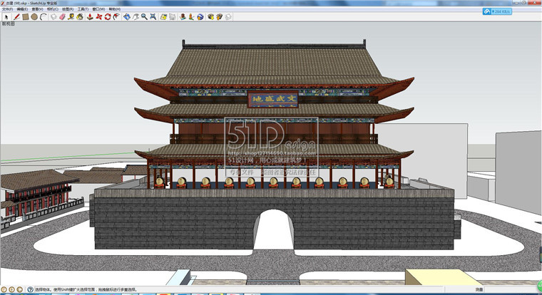 设计资源中式古建筑凉亭民居su草图-大师设计素材-模型sketchup精细skp可