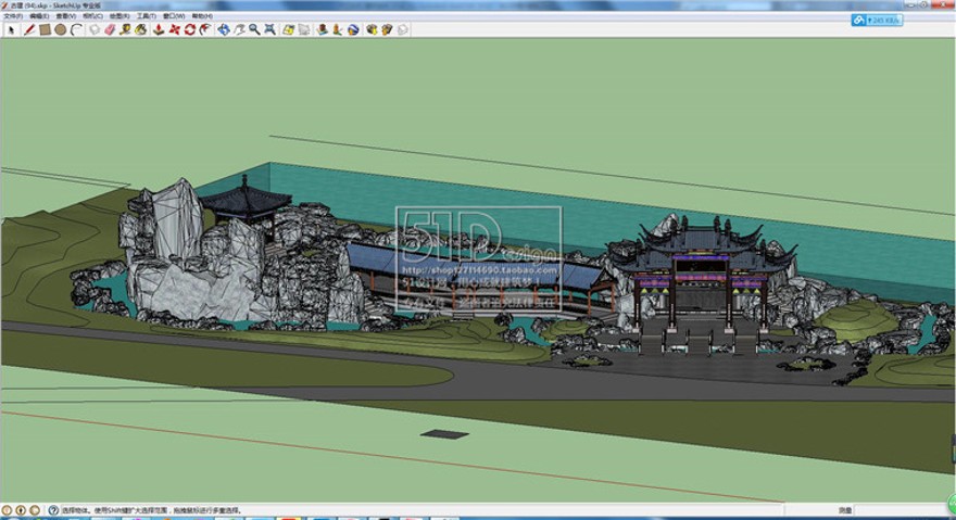 设计资源中式古建筑凉亭民居su草图-大师设计素材-模型sketchup精细skp可