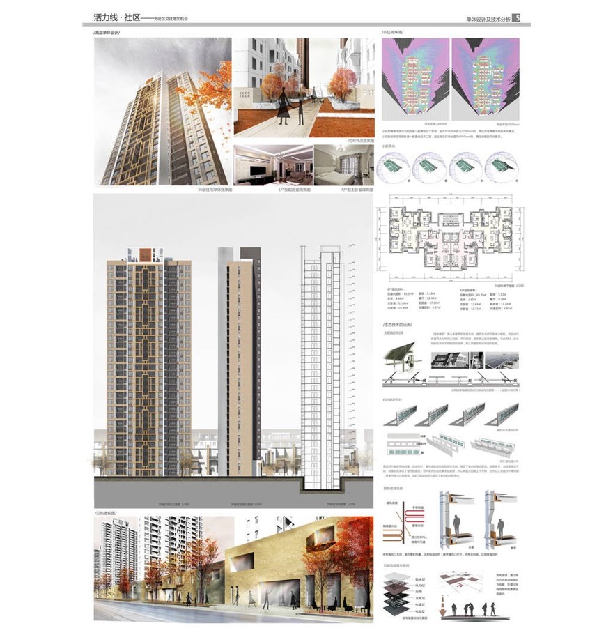 建筑学毕业展板_PS分层素材效果图psd平面图_5