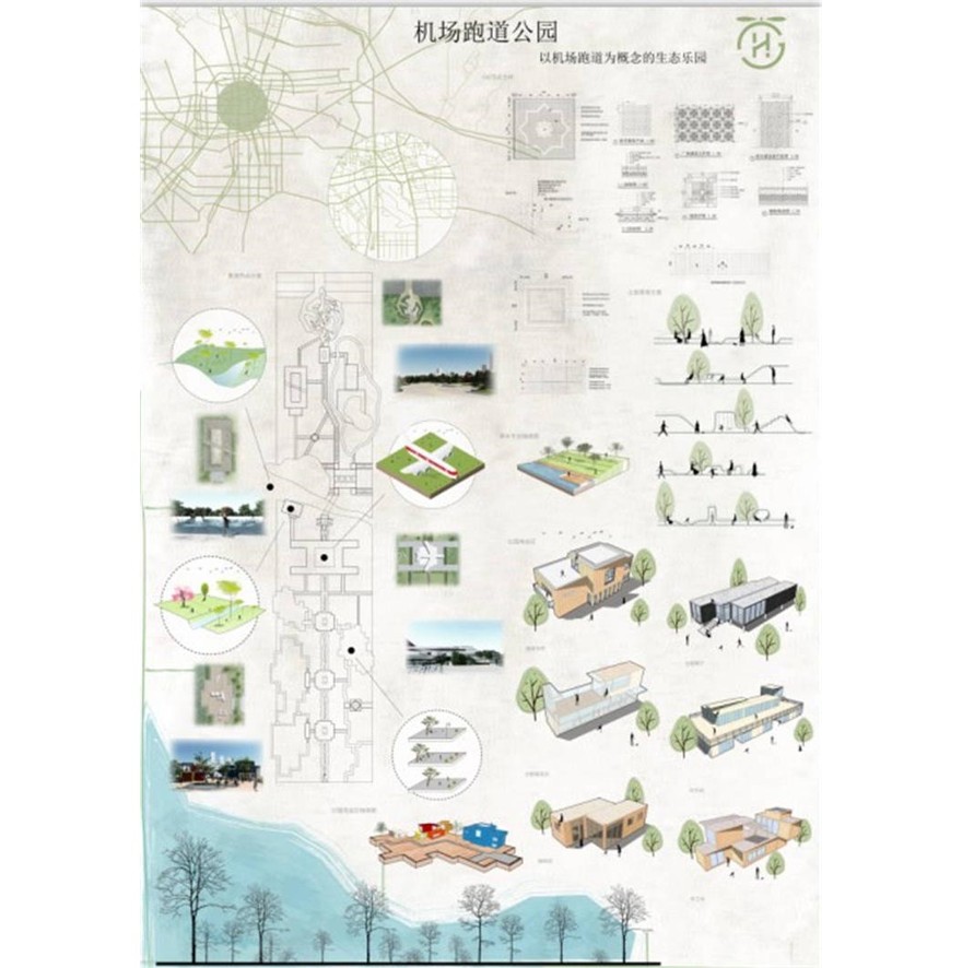 建筑学毕业展板_PS分层素材效果图psd平面图_14