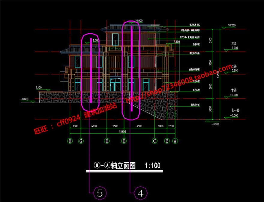 su模型+cad施工图平立剖双拼新古典商业别墅建筑方案设计