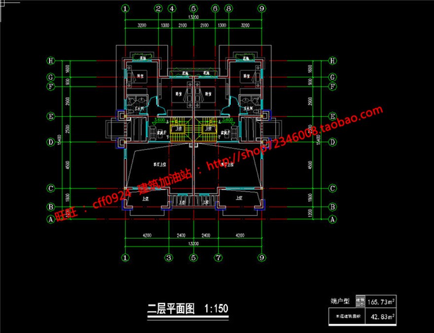 su模型+cad施工图平立剖双拼新古典商业别墅建筑方案设计