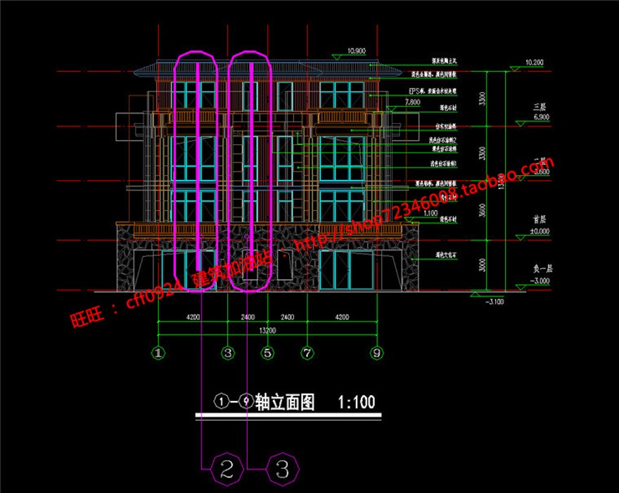 su模型+cad施工图平立剖双拼新古典商业别墅建筑方案设计