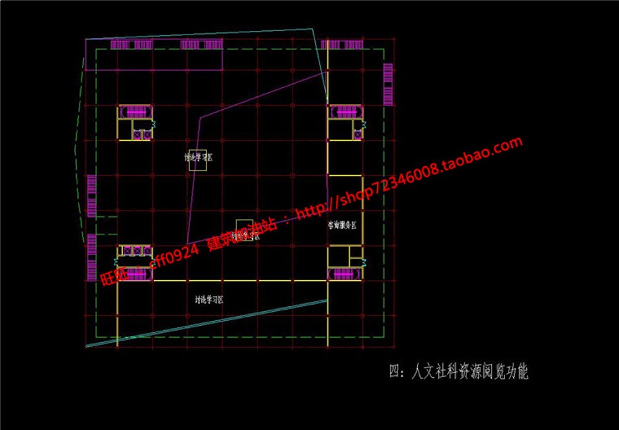 高校图书预读中心展览文物su模型cad图纸