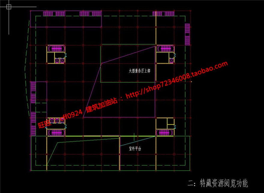 高校图书预读中心展览文物su模型cad图纸