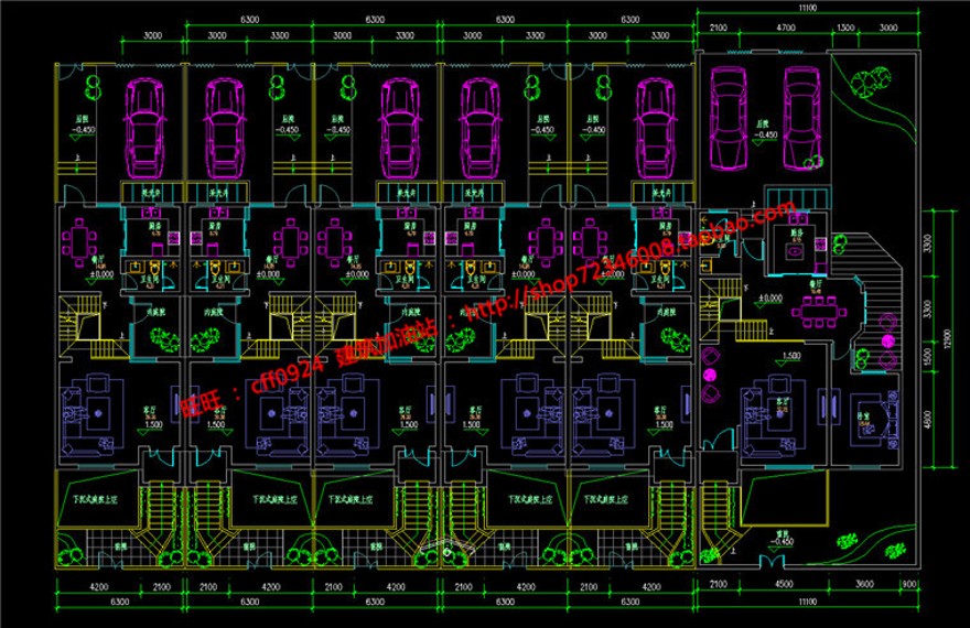 cad平立剖su模型效果图3dmax欧式美式联排商业别墅多方案建筑