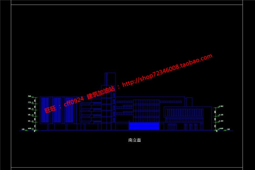 现代风图书馆建筑方案设计多层教育建筑cad图纸效果图s建筑资源