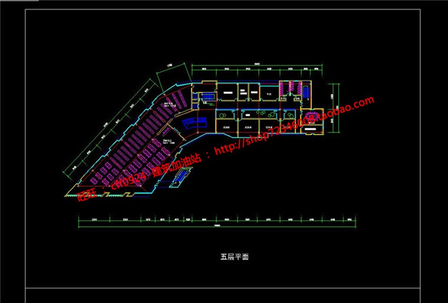 现代风图书馆建筑方案设计多层教育建筑cad图纸效果图s建筑资源