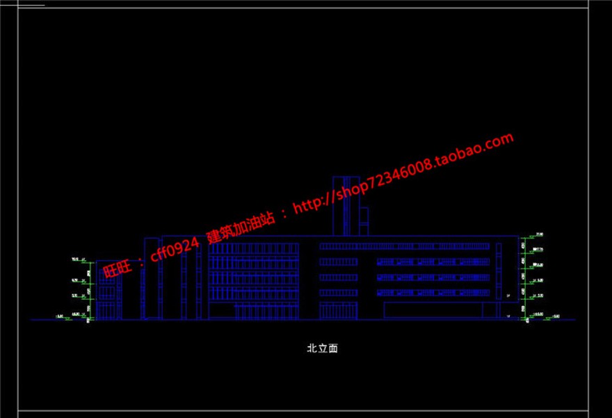 现代风图书馆建筑方案设计多层教育建筑cad图纸效果图s建筑资源