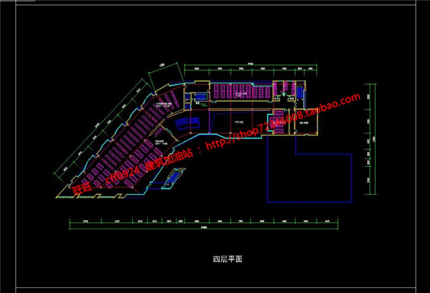 现代风图书馆建筑方案设计多层教育建筑cad图纸效果图s建筑资源