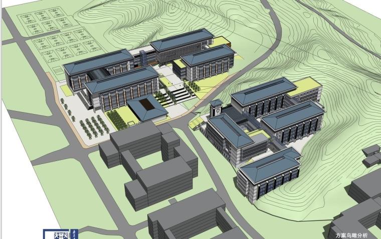 成套-南京工业大学行政楼教学楼图书馆CAD/SU模型