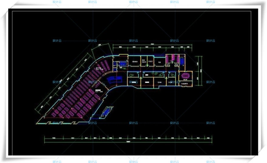 完整套大学图书馆建筑cad及文本/su精选模型加效果图