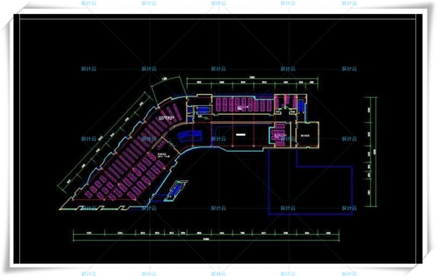 完整套大学图书馆建筑cad及文本/su精选模型加效果图