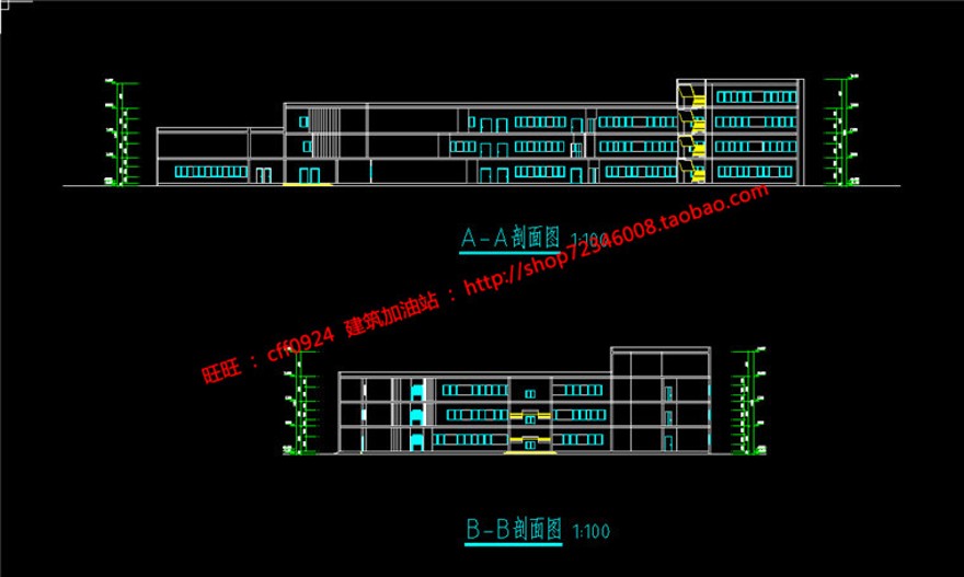 建筑系馆建筑方案设计su模型cad图纸效果图展板