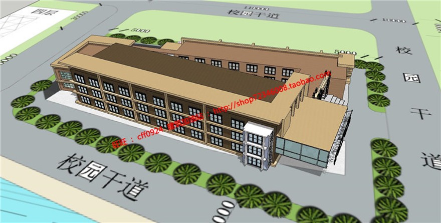 建筑系馆学生毕业课程设计cad图纸su模型效果图文本