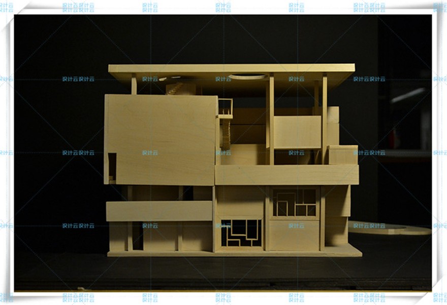 完整迦太基su模型有CAD分析villaBaizeau柯布西耶leCorbusier