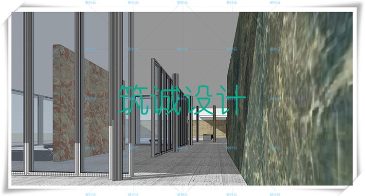 完整巴塞罗那德国馆SU+CAD+PPT密斯凡德罗大师资料