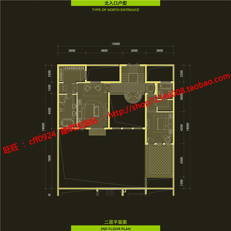 绿地商业别墅群居住建筑古典园林风格建筑su模型+cad图纸+ppt文本