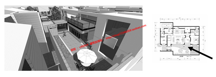 中式商业别墅群小区规划高档建筑cad总图户型su模型ppt文本