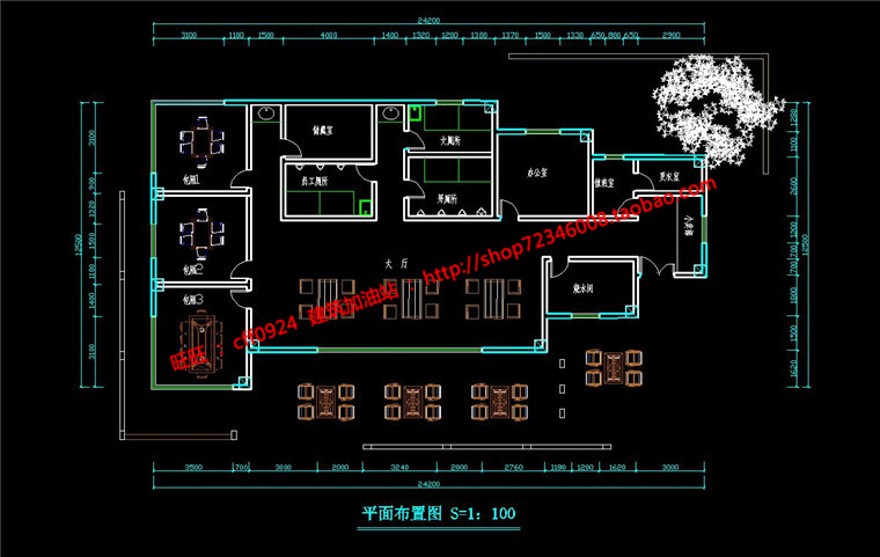 茶室茶餐厅建筑方案设计su模型和cad图纸