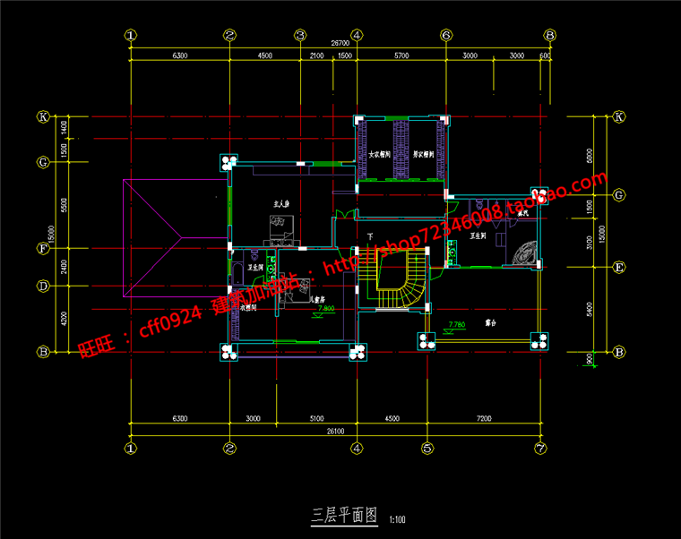 农村自建房屋可参考学习用cad全套平立剖效果图