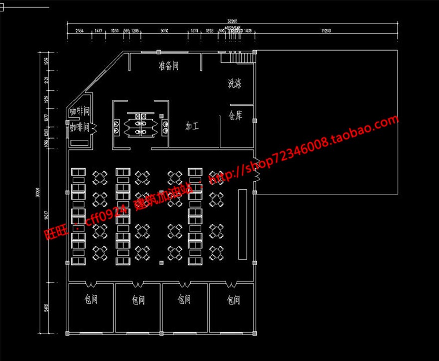 咖啡馆茶餐厅建筑方案设计休闲中心cad图纸平面+su模型