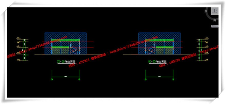 建筑资源97山东临沂公建餐厅饭店cad平面立面总图+su+效果图+3Dmax