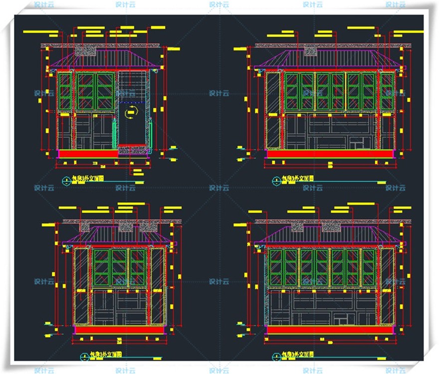 完整珠海胡桃里音乐餐厅CAD+PDF施工图+高清效果图+水电图建筑资源