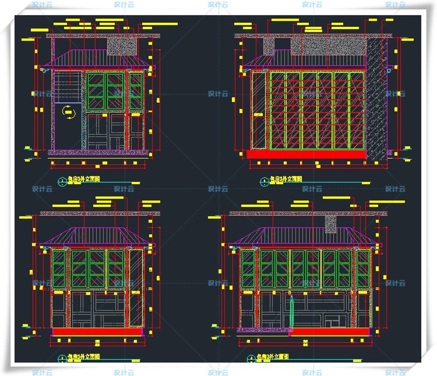 完整珠海胡桃里音乐餐厅CAD+PDF施工图+高清效果图+水电图建筑资源