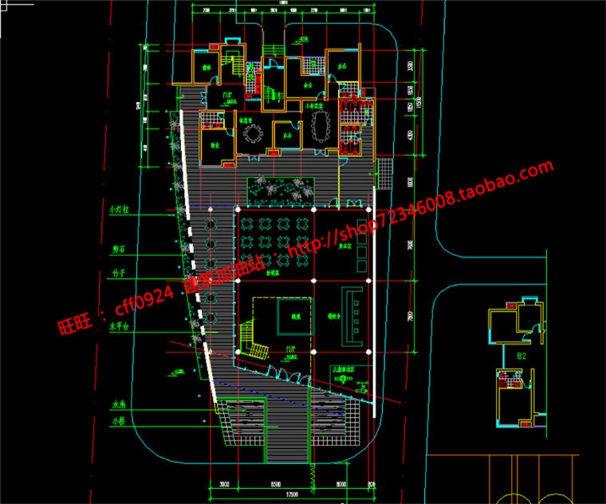 会所售楼处全套建筑效果图jpg方案设计cad平面图