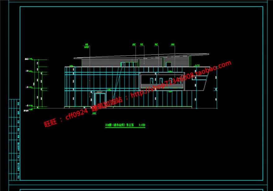 商务会所售楼处展览馆cad图纸平立剖图纸jpg效果图