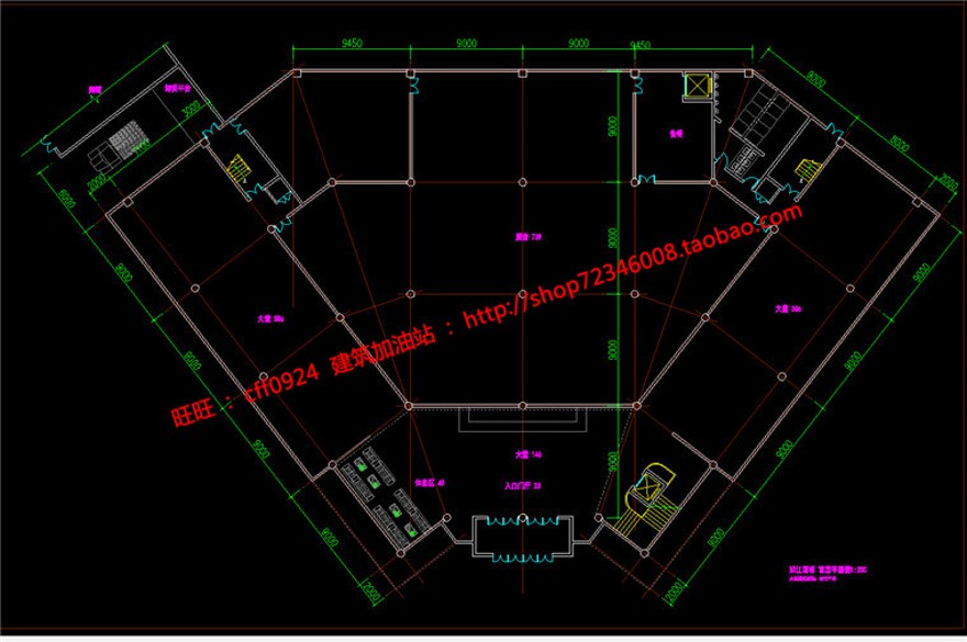 售楼处会所建筑方案设计su模型+cad图纸+效果图