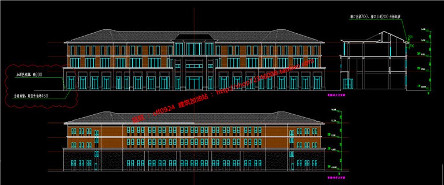 售楼处会所建筑方案设计su模型+cad图纸+效果图