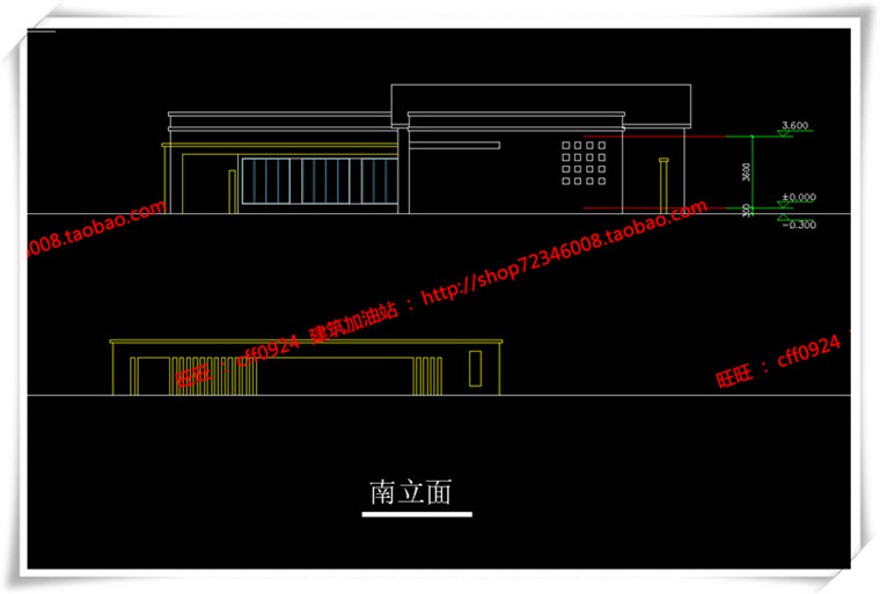 建筑图纸240公建售楼处新中式风格cad平立面总图+SU模型+效果图