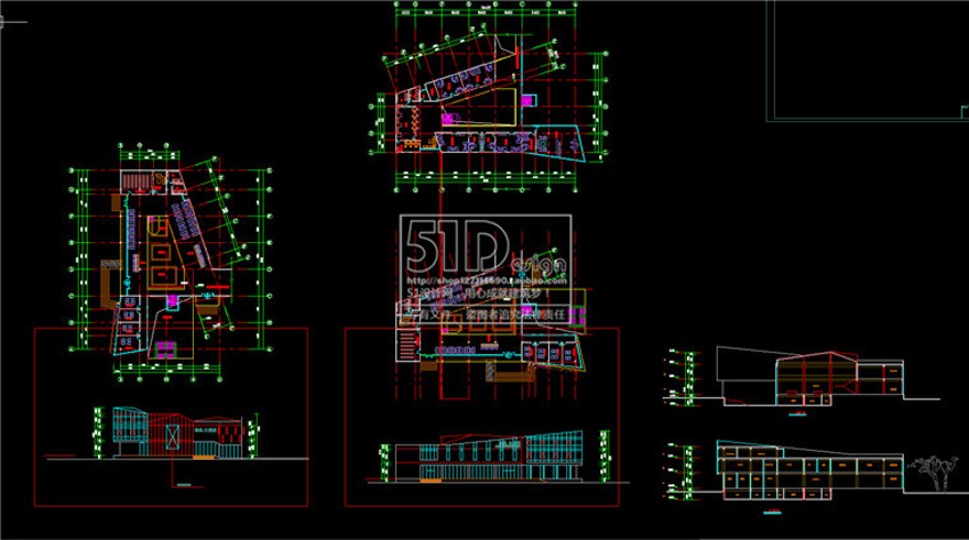 公建售楼处绿地售楼中心建筑设计su模型+cad图纸max效建筑资源