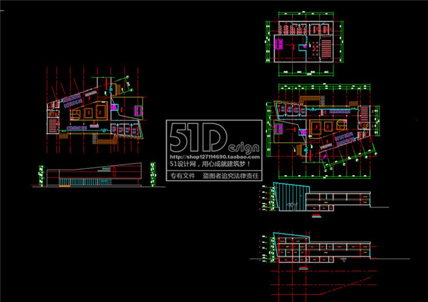 公建售楼处绿地售楼中心建筑设计su模型+cad图纸max效建筑资源