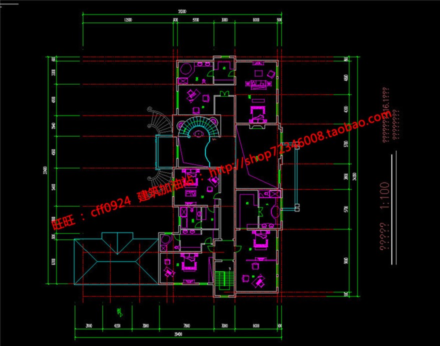 su模型cad图纸3Dmax法式平层大商业别墅建筑方案设计效果图