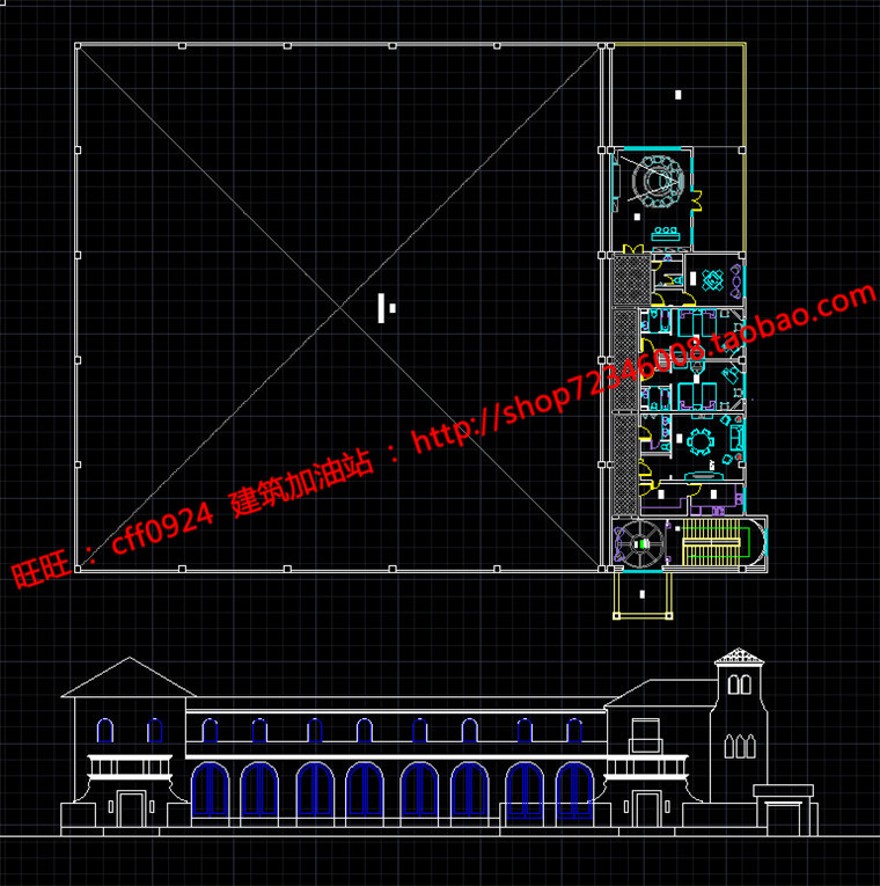 su模型cad图纸max效果图公建会所网球俱乐部建筑方案建筑资源