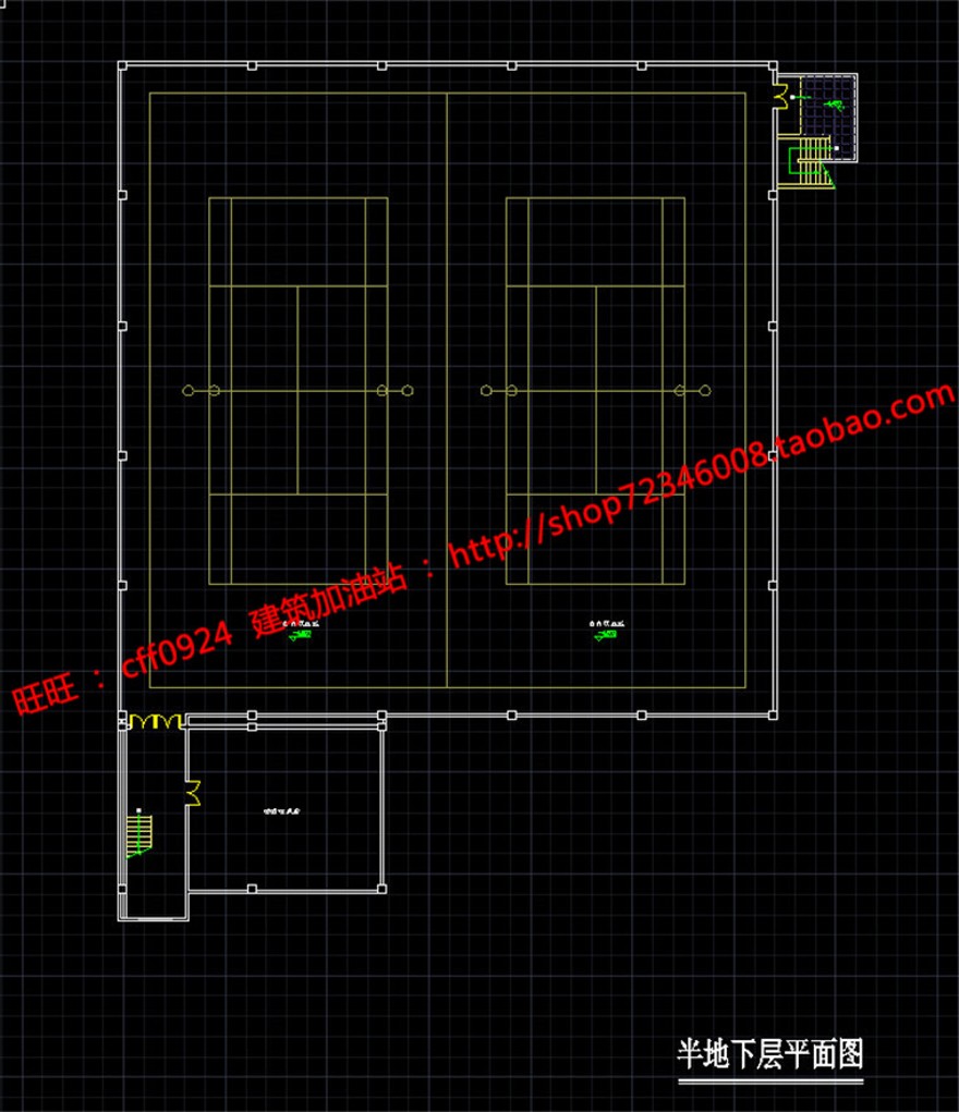 su模型cad图纸max效果图公建会所网球俱乐部建筑方案建筑资源