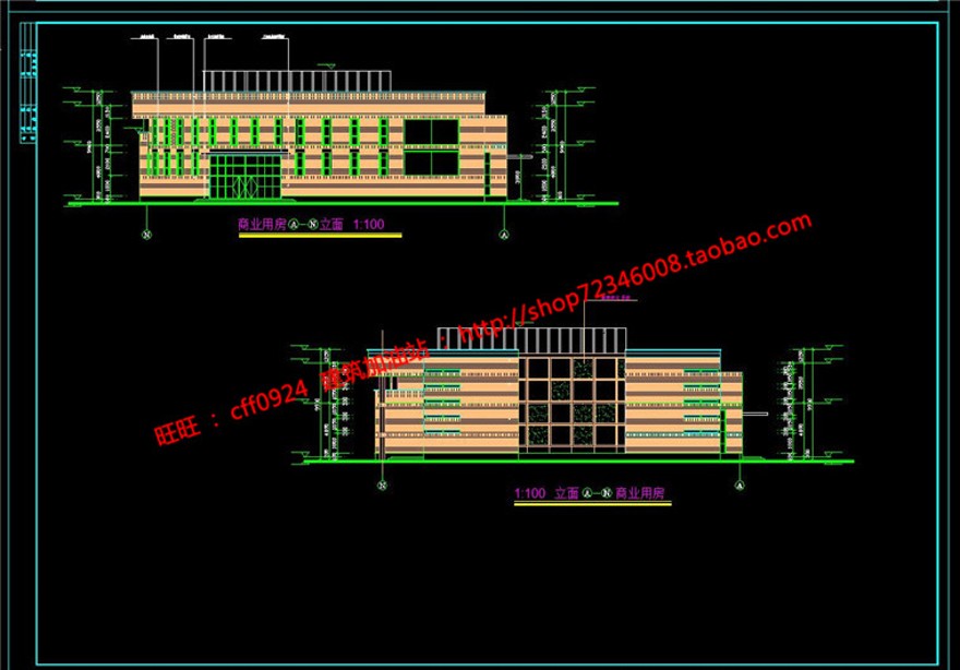 休闲商业会所建筑方案设计cad施工图效果图jpg