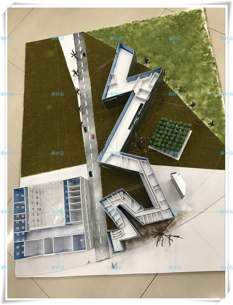 设计资源127柏林犹太人博物馆SU模型+CAD+AI+实模制作方法