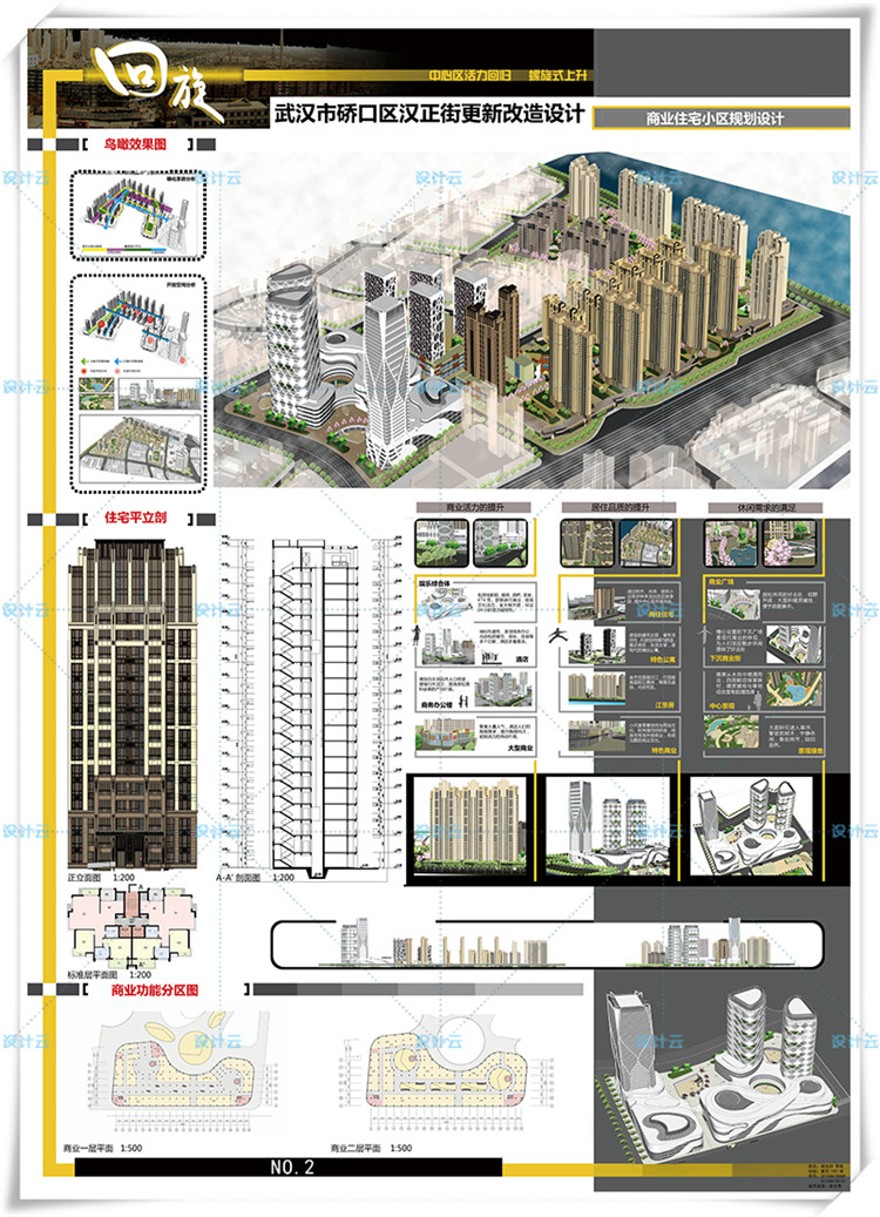 设计资源050住宅区规划设计建筑学课程设计CAD图纸SU模型PSD排版