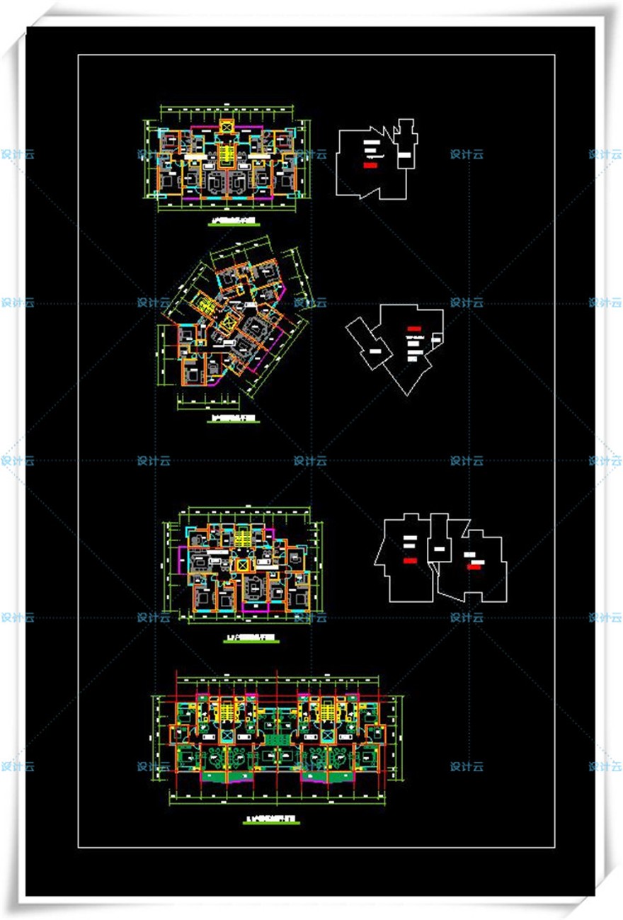 设计资源146综合医院门诊住院部急诊中心有cad施工图文本效果图